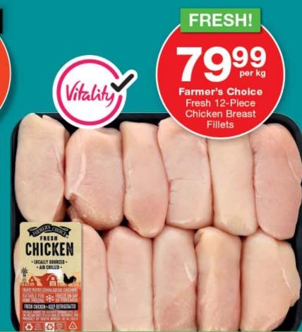 Fresh 12-Piece Chicken Breast Fillets