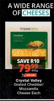 Crystal Valley Grated Cheddar/Mozzarella Cheese Each