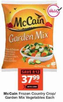 McCain Frozen Country Crop/Garden Mix Vegetables Each