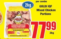 GOLDI IQF Mixed Chicken Portions 2kg