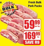 Fresh Bulk Pork Packs 3kg