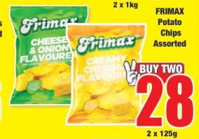 FRIMAX Potato Chips Assorted 2x125g