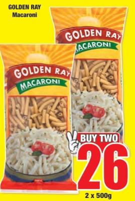 GOLDEN RAY Macaroni 2x500gm