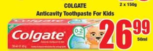 COLGATE Anticavity Toothpaste For Kids 50ml