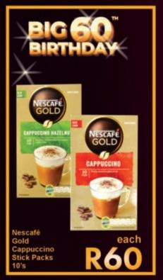 Nescafe Gold Cappuccino Stick Packs