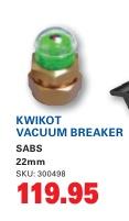 KWIKOT VACUUM BREAKER