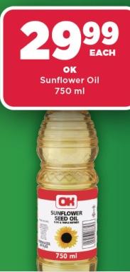 Ok Sunflower OIl 750ml