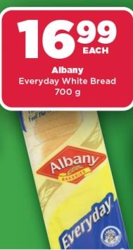 Albany Everyday White Bread 700 gm each 