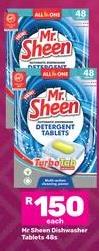 Mr. Sheen Dishwasher Tablets Turbo Tab 48's 