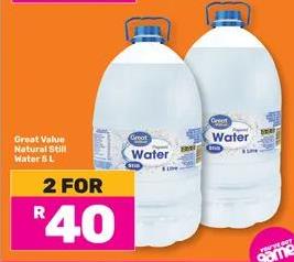 Great Value Natural Still Water 8L