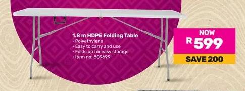 1.8 m HDPE Folding Table