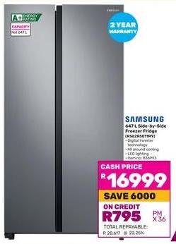 Samsung 647 L Side-by-Side Freezer Fridge  