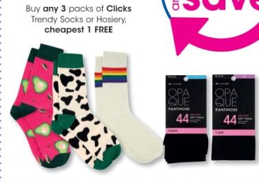 Clicks Trendy Socks or Hosiery 