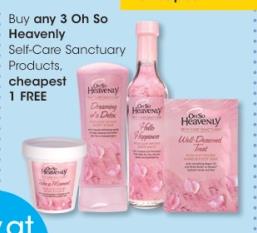 Buy Any 3 Oh So Heavenly Self-Care Sanctuary Products Cheapest 1 Free