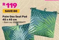 Palm Geo Patio Universal Seat Pad 45x45cm