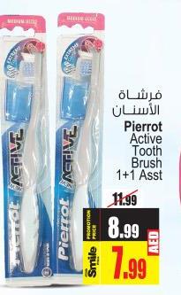 Pierrot Active Tooth Brush 1+1 Assorted