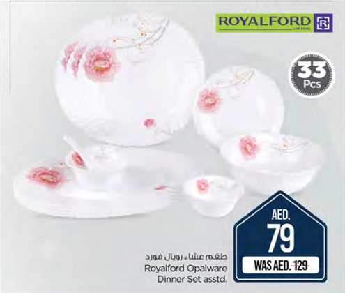 Royalford Opalware Dinner Set assorted