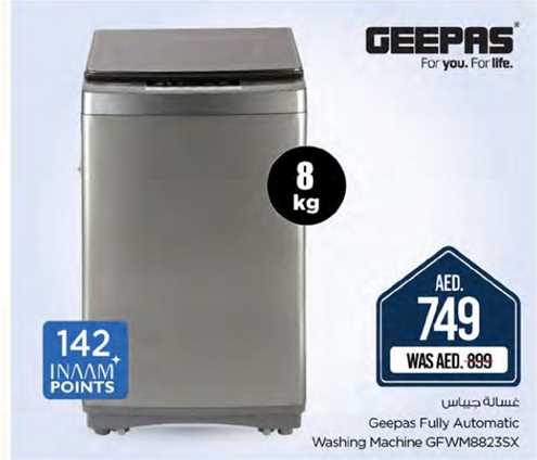 Geepas Fully Automatic Washing Machine 8kg