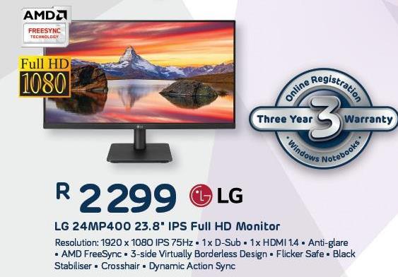 LG 24MP400 23.8" IPS Full HD Monitor