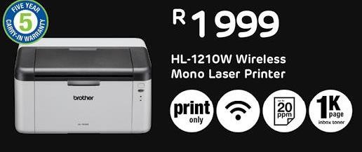 Brother HL-1210W Wireless Mono Laser Printer