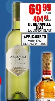 DURBANVILLE HILLS SAUVIGNON BLANC 6x750ml