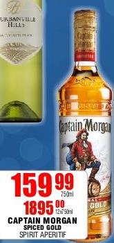 Captain Morgan Spiced Gold Spirit Aperitif 12x750ml