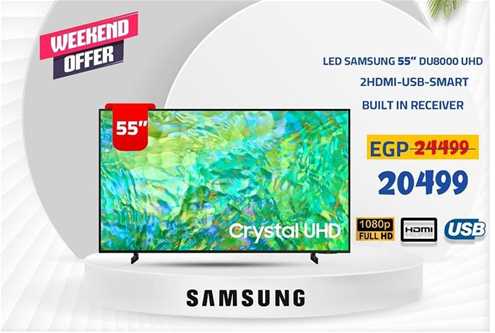 تلفاز LED سامسونج 55" DU8000 UHD