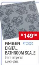 Digital bathroom scale with floral design