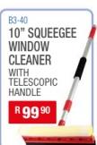 10" Squeegee Window Cleaner with telescopic handle