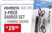 AMBER 3-PIECE BARBER SET