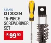 Dixon 15-Piece Screwdriver  Set