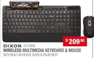 Dixon CS-7200G Wireless Multimedia Keyboard & Mouse