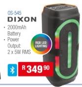 Dixon OS-545 Bluetooth Speaker with RGB LED Lighting