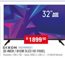 DIXON 32-INCH / 81CM DLED HD PANEL