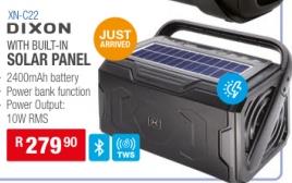 Dixon with built-in solar panel