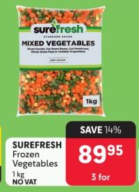 SUREFRESH Frozen Vegetables 1kg No Vat