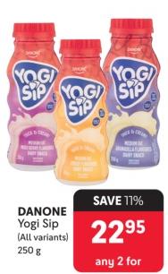 Danone Yogi Sip (All variants) 250g Any 2