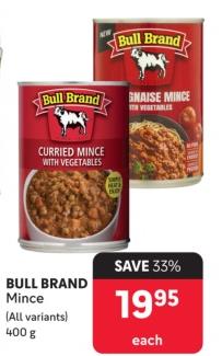 Bull Brand Mince (All variants) 400g