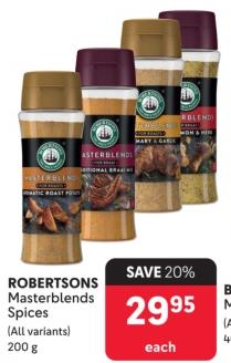 ROBERTSONS Masterblends Spices (All variants) 200g