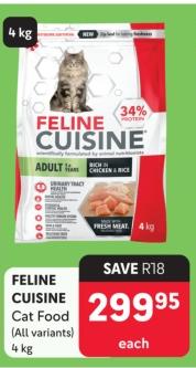 FELINE CUISINE Cat Food (All variants) 4kg 