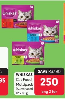 WHISKAS Cat Food Multipack (All variants) 12x85g Any 2