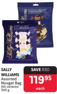 SALLY WILLIAMS Assorted Nougat Bag (ALL Variants) 300g