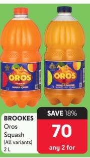 BROOKES Oros Squash (All variants) 2L