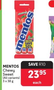 Mentos Chewy Sweet (All variants) 3x38g