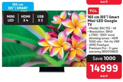 TCL 165 cm (65") Smart Mini-LED Google TV