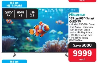 Hisene 165 cm (65") Smart QLED TV