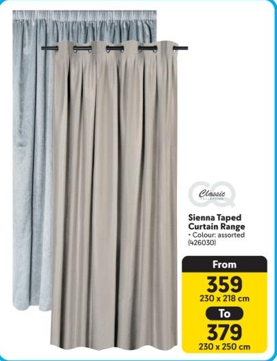 Classic Sienna Taped Curtain Range 