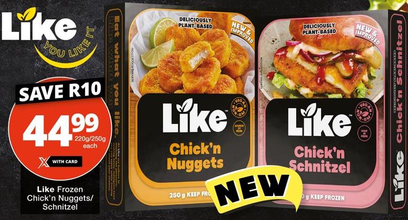 Like Frozen Chick'n Nuggets 220g /250g Each