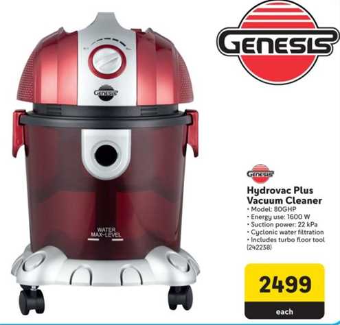 Genesis Hydrovac Plus Vacuum Cleaner 