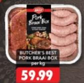 BUTCHER'S BEST PORK BRAAI BOX per kg